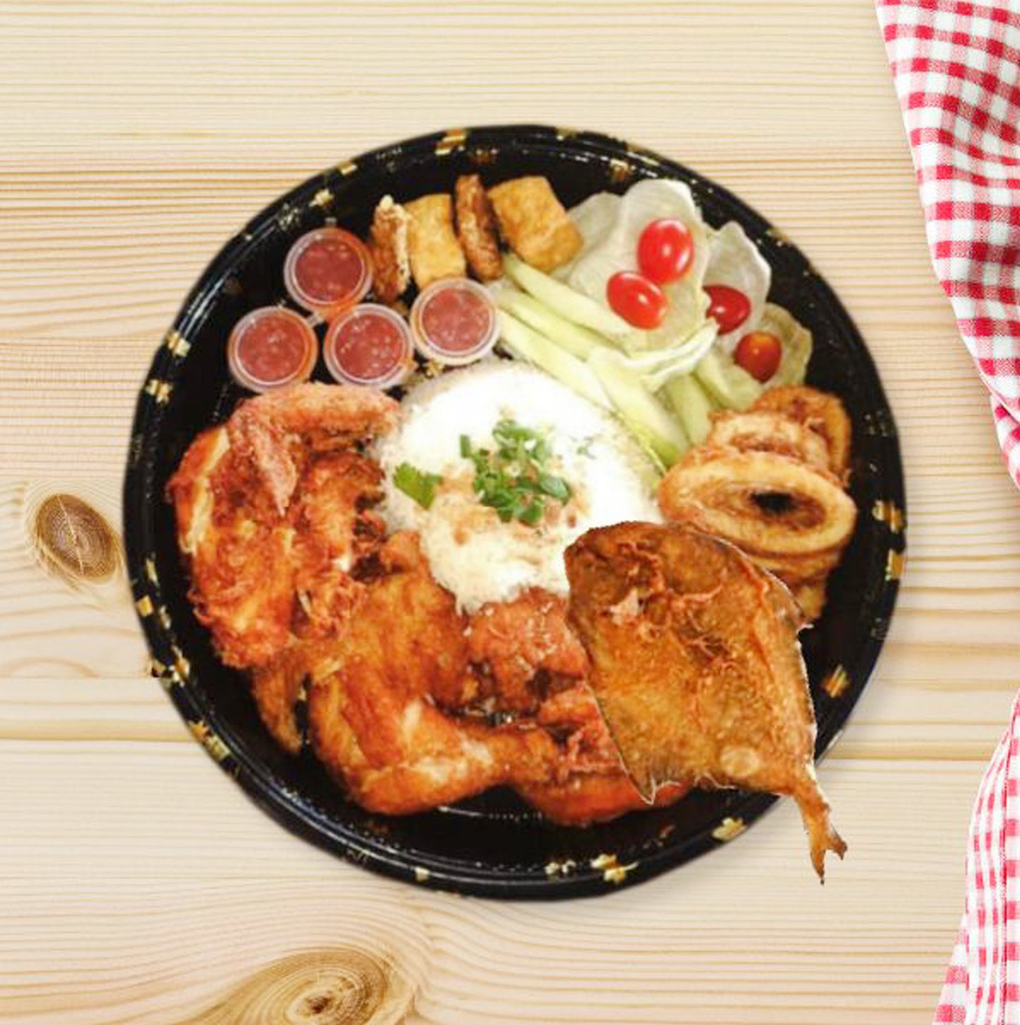 Platter I-Combo U.S.A (Ikan- Udang. Sotong. Ayam)