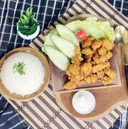 Nasi Ayam Popcorn