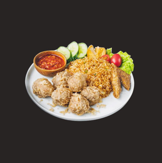 Nasi Goreng Bakso Penyet