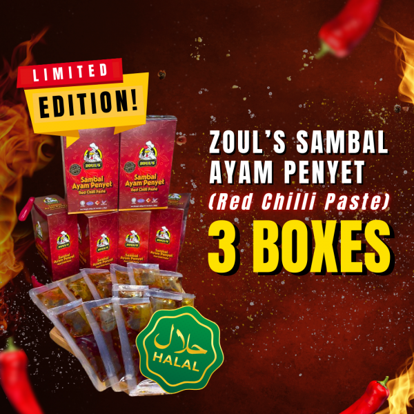 Red Chilli Paste / Sambal Ayam Penyet 3 boxes